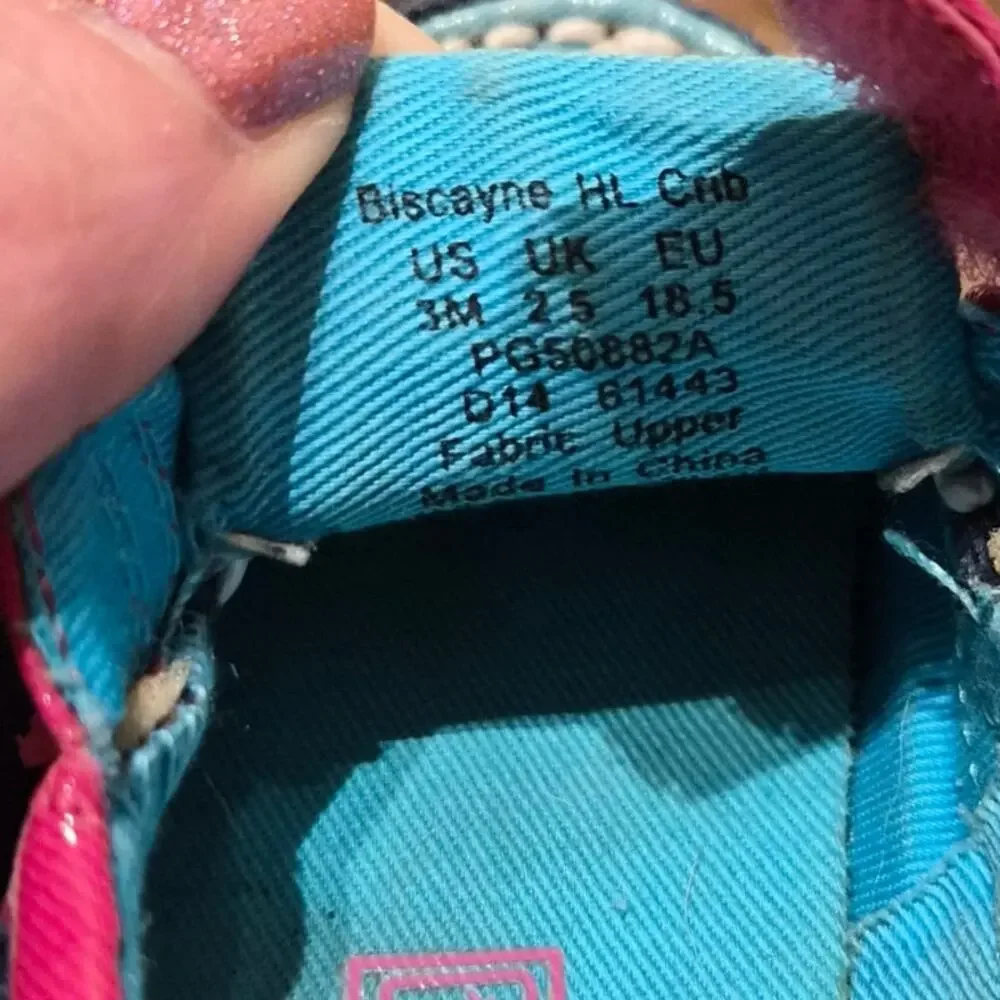 Sperry Toddler Baby 3M Biscayne Boat Shoes Blue and Pink Polka Dot